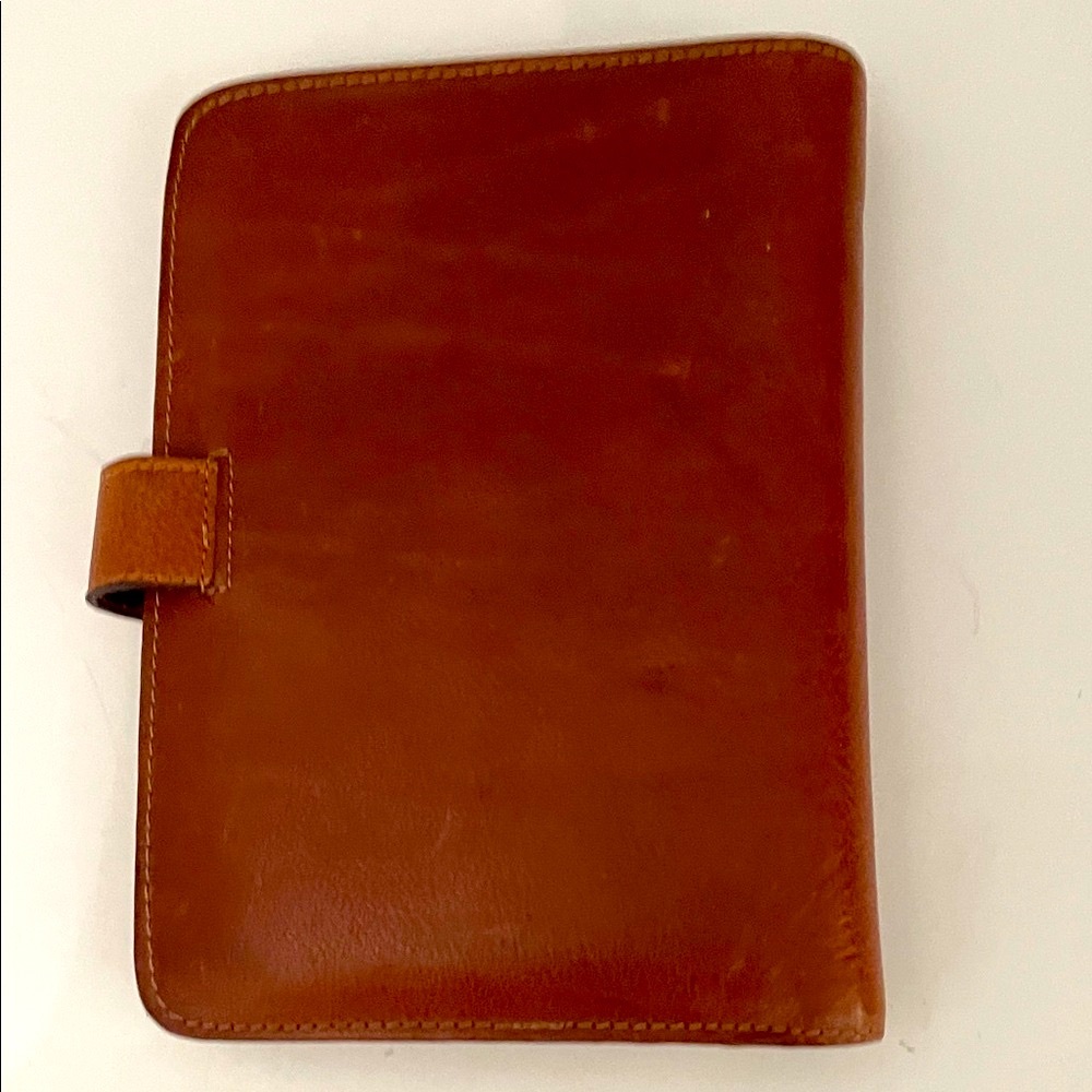 Bosca Brown Leather Planner with Gold Accents Never Used - Picture 4 of 5